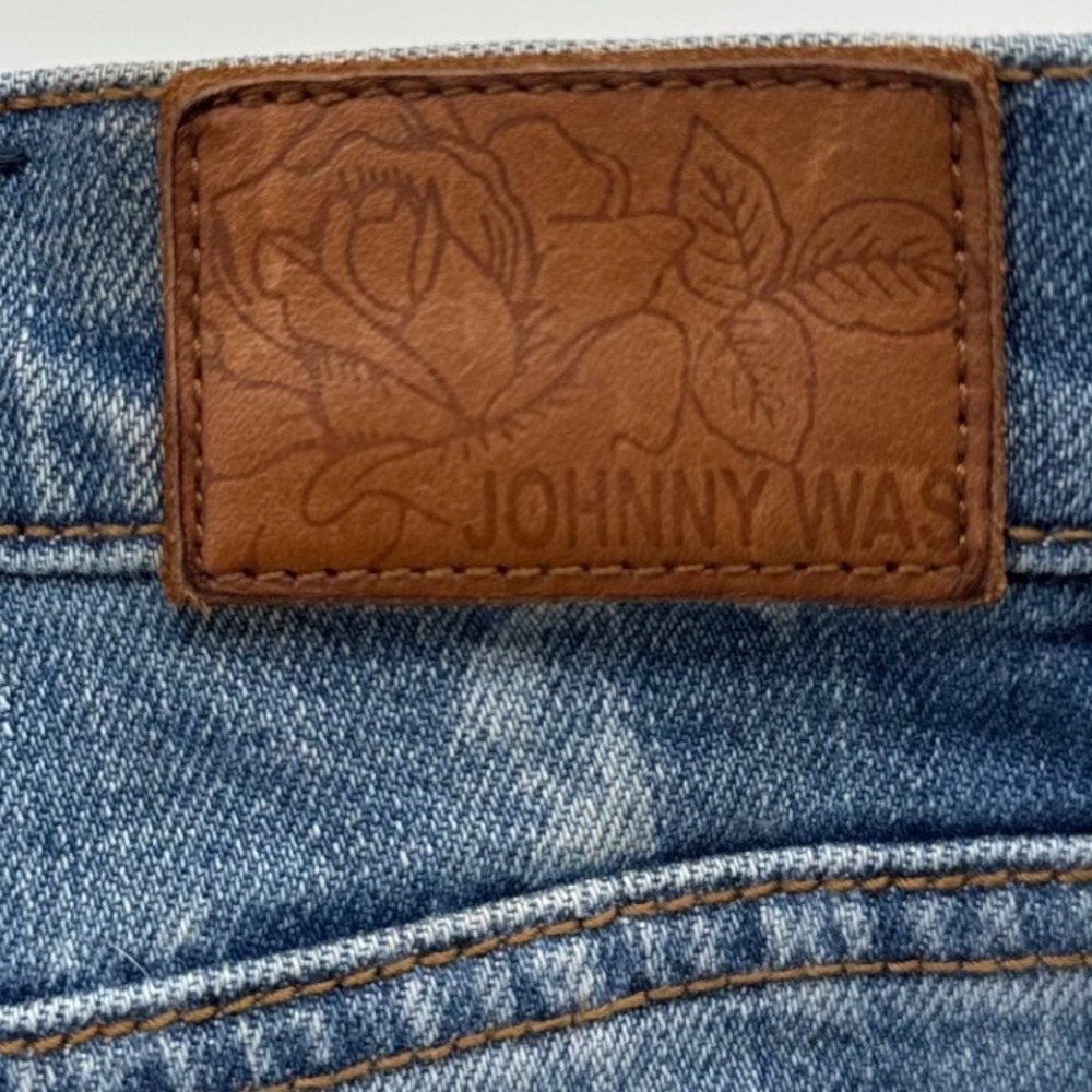 Johnny Was Rialto‎ Floral Boot Jean Women 31 Blue High Rise  Boho Romantic - Picture 4 of 9